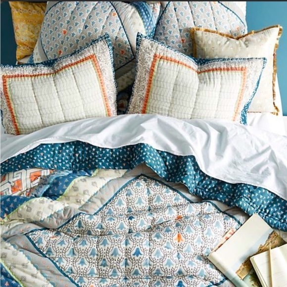 Anthropologie Bedding Rare Anthropologie Linden Queen Size Quilt 2